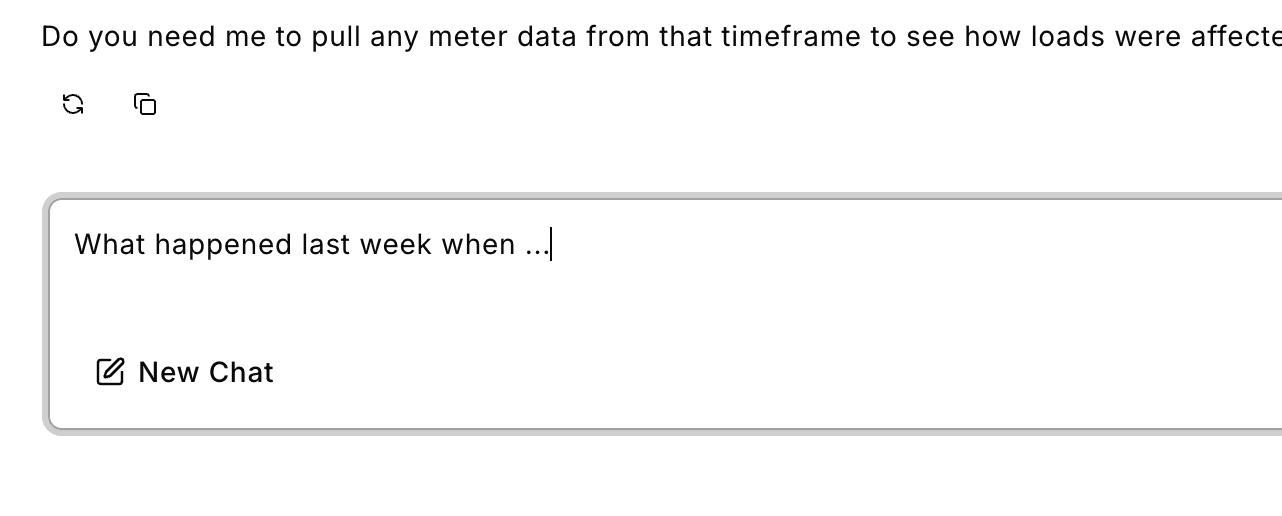 AI assistant answering a natural-language question about chiller plant performance