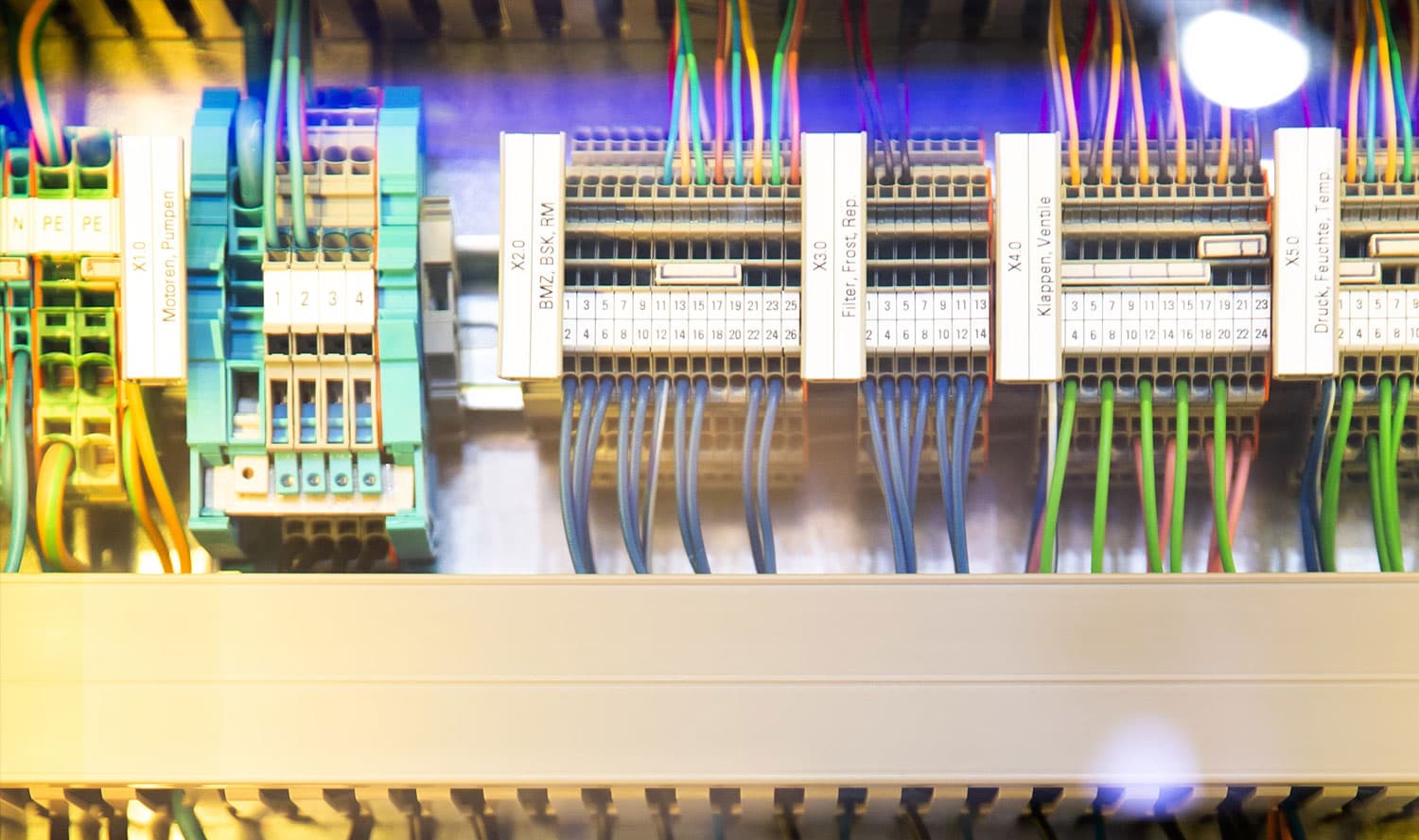 Wiring in panel