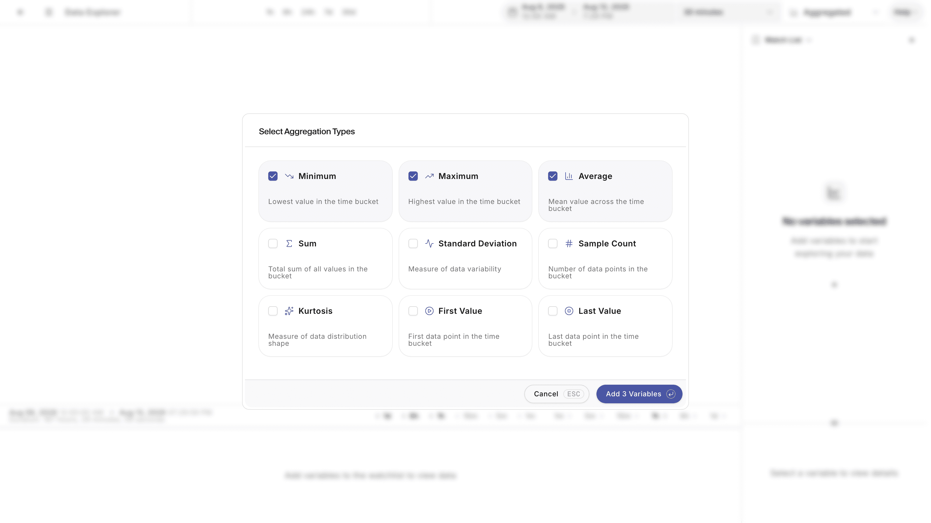 Trend aggregation analysis in the Data Explorer